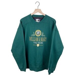 Vintage 90s Starter College Sweatshirt William and Mary The Tribe Size Large